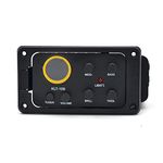 Acoustic Guitar Pickup 4- Band EQ Equalizer Preamp Pickup with Round Screen Tuner, Suitable for Travel Guitar 36 and 38 Guitar Black