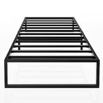 Maxzzz 16 Inch Metal Platform Bed Frame, Twin XL Bed Frame with Storage Space Bed Frame with Steel Slats No Box Spring Needed(Twin XL)