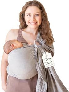 Baby Sling and Ring Sling 100% Cotton Muslin Infant Carrier, Front and Chest Newborn Carrier Wrap, Toddler Carrier – Grey