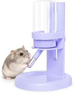 Hamster Water Bottle No Drip, 4oz Glass Small Animal Water Dispenser,Purple