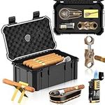 Travel Cigar Humidor Set with Torch