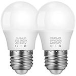 OUKAJO E27 Screw Bulb,Large Screw Led Light Bulbs 5W,40W Equivalent,6000K Cool White,CRI>80,Non Flicker,Non Dimmable,2 Pack