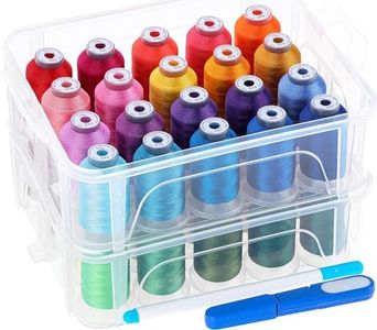 New brothread 40 Brother Colors 500m Each Embroidery Machine Thread with Clear Plastic Storage Box for Embroidery Sewing Machine