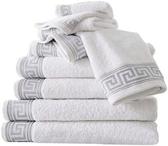 GC GAVENO CAVAILIA Towel Bale Set 500 GSM | 8 Piece Towel Set | 2 Hand Towel + 2 Bath Towel + 4 Face Towel | Family Pack Egyptian Cotton Towel Set | White