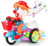 Zest 4 Toyz Musical Toy for Kids 360 Degree Rotating Stunt Tricycle Joker Bump & Go Toy with 4D Lights Dancing Toy Battery Operated Toy for 1 Year Old Kids Boys Girls -Multi Color
