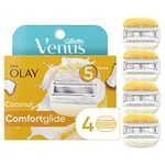 Gillette Venus ComfortGlide plus Olay Coconut Women's Razor Blade Refills, 4 Count (Pack of 1)