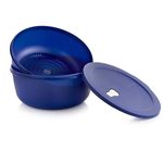 Tupperware Store Serve & Go CrystalWave Bowl with Colander and Vent, Prep, Fridge and Reheat Meals, Dishwasher and Microwave safe, BPA Free (3.8 L/16 Cups)