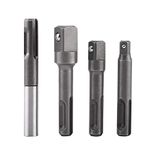 4 pcs SDS Plus Socket Adapter Set, 1/4" Hex Shank to 1/4" 3/8" 1/2" Square Impact Socket Extension Connector Power Drill Bit