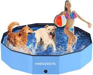 Meowant Foldable Dog Pool, Hard Plastic Dog Swimming Pools for Large Dogs, Outdoor Collapsible Dog Pool Pet Bath Pool, Portable Bathing Tub Kiddie Pool for Dogs Cats Kids (XL-63'' × 12'')