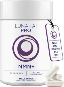 Lunakai PRO USA Made NMN Supplement 500mg 6-in-1 with TMG & Resveratrol 98% - Daily NAD+ & Energy Support for Healthy Aging & Cellular Health, Nicotinamide Mononucleotide, 60 Capsules