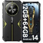 Rugged Smartphones Unlocked Canada, FOSSIBOT F105 Unlocked Cell Phone, 8+64GB/SD 2TB,Android 14 Rugged Phone, 6.75" HD+, 10300mAh, IP68/69K/ Waterproof Mobile Phone,GPS,Face Unlock,Dual 4G Volte