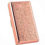 Retro case, Metal Plated,14 Capacity for 100mm Double Sided Spring Clip Open Pocket Holder (Rose Golden)