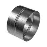 Vent Systems 5'' Inch Galvanized Steel Duct Connector - Round Ventilation Duct Extension - Metal Dryer Vent Coupler - Metal Hose Coupling - Dryer Pipe Connector