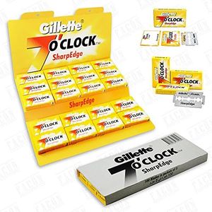 100 7 O'clock SharpEdge Superior Premium Platinum Double Edge Safety Razor Blades - 200+ shaves