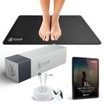 Soundly Grounded Grounding Mat - Premium Carbon-Infused Vegan Leather Earthing Mat for Improved Sleep, Energy, Pain Relief, Wellness and Reduced Inflammation and Anxiety - 60 x 40cm with 15ft Cord