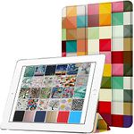 DuraSafe Cases For iPad Mini 5th Gen 2019 7.9 Inch [ Mini 5 ] A2133 A2124 A2126 MUXH2HN/A MUXF2HN/A MUXG2HN/A Printed Slim Lightweight Protective PC Dual Angle Stand Clear Flip Back Cover - Color Grid