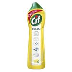Cif Abrasive Surface Cleaner Cream, Lemon| Kitchen & Bathroom, Removes Grease, Dirt & Tough Stains with Natural Cleaning Particles, 500 ml