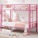 VECELO Metal Bunk Bed Twin Over Twi