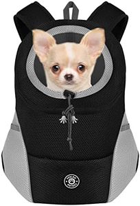 YESLAU Dog Backpack Carrier Pet Carrier for Small Medium Dogs Travel Bag Front Pack Breathable Adjustable with Safety Reflective Strips for Hiking Outdoor Cats