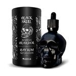 Beard Club Black Skull Beard Oil 60ml - Bay Rum Scented Beard Oil for Men - Beard Softener for Men with Argan Oil for Beard Conditioning and Maintaining - Natural Mens Beard Oil Skull Moustache Oil