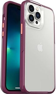 LifeProof Cover per iPhone 13 Pro Max/iPhone 12 Pro Max SEE, resistente a shock e cadute fino a 2 metri, cover Sottile, protettiva trasparente, progettata in modo sostenibile, Trasparente/Viola