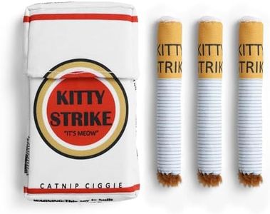 Nocciola 3 Pack Funny Catnip Toys for Cats, 100% North American Organic Catnip Filled, Kittens Teething Chew & Kicker Toys, Interactive Stress Relief Cat Toys for Indoor Cats, White