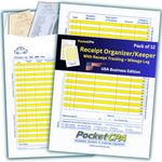 Business Receipt Organizer and Storage Envelopes. Pack of 12. Record Expenses on Envelope and Store Receipts Inside. Auto Mileage Log on Back. Simplifies Tax Preparation. 6.5 x 9.5 in. by PocketCPA.