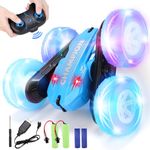 KaeKid Remote Control Cars for Kids,Stunt Cars Wheel Lights RC Car,360°Double Side Flips RC Car for 6+ Year Old Boy,Gifts for Boys Birthday Presents(Blue)