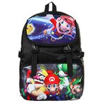 Bonamana Cartoon Mario Backpack Anime School Bag Rucksack for Teens