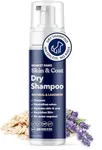 Honest Paws Dog Dry Shampoo - Waterless No Rinse Foaming Formula Reducing Itch Cleanse Hydrate Nourish Dry Skin and Smelly Coat Help Decrease Odor Shedding and Allergies - Oatmeal & Lavender - 6.3 oz