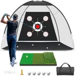 KLAODOT Golf Net with Practice Mat,