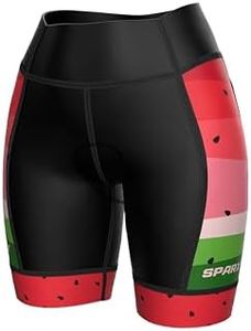 Sparx Performance Women Triathlon Shorts Womens Triathlon Bike Short 6.5” Tri Shorts (Watermelon,S)
