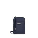 Baggallini Take Two Bryant RFID Protected 5x7.25 Small Phone Wallet Crossbody Bags for Women Lightweight Nylon Travel Purse, French Navy, One Size UK