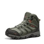 NORTIV 8 Men's Ankle High Waterproof Hiking Boots Backpacking Trekking Trails Shoes,Size 5.5,Army/Green/Black/Orange,160448_M,Size 10,Army/Green/Black/Orange,160448_M