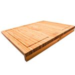 Counter Edge Bamboo Chopping Board Wooden Kitchen Cutting Board Secure Durability and Strength 100% Natural Durable Bamboo Masters & Burrell