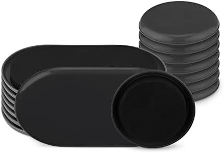 Navaris Deslizadores para muebles en moqueta - Set 16x almohadilla ovalada de goma EVA y plástico para mover sillas mueble mesa - Pads ovalados