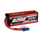 SUNPADOW 3S 11.1V Lipo Battery with EC5 Connector 8200mAh 100C Hard Case Rechargeable for RC Car Vehicles Plane DJI Truck Tank Buggy Racing Models