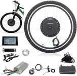 Amebee E-Bike Wheel Conversion Kit 24in 1000W Front Wheel Drive with Power Controller Display Turn Bike to Ebike Electric Wheel Tires Bicycle Modifiy Parts Kits Black (24in 1kw 48v Front Drive)