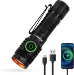 Wurkkos FC13 LED Pocket Size EDC Torch USB C Rechargeable 2000 Lumen Thrower Flashlight with 7 RGB AUX Button Lighting and Anduril 2.0 UI, Super Bright Hand Lamp with Memory Function for Outdoor