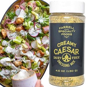 Dairy Free Creamy Caesar Dressing Mix by Farrell Specialty Foods – Dairy, Egg, Soy, Nut, & Sugar Free – Delicious Salad Dressing & Seasoning (Vegan 4.6 oz jar (130 g))