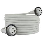 Conntek Marine Shore Power 10/3 30-Amp Cordset with Light Indicator, White, 25-Feet