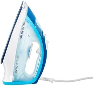 Morphy Richards Crystal Clear Steam Iron, Ceramic Non-stick Soleplate, 100g Steam Shot, 30g Steam Output, Anti-scale, 350ml Water Tank, Self Clean, 2400W, Turqouise/White, 300300
