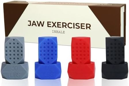 Inhale Jaw Exerciser - Jaw Strength and Shaping Trainer - 4 Levels of Resistance - Silicone Jaw Toner - Double Chin Reducer - Jawline Shaper and Neck Exerciser