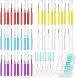 Zopeal 250 Pcs Interdental Brush for Braces Disposable Braces Flossers Dental Picks Floss Toothpick Dental Teeth Flossing Head Oral Hygiene Flosser Toothpick Soft Cleaning Tool (Stylish Color)