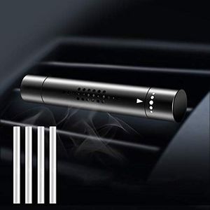 SANWAN - Ambientador de aire para coche con clip de ventilación y fragancia de coche con difusor de aceite esencial cilíndrico, 5 unidades de repuesto para coche, camión, oficina, cocina, baño