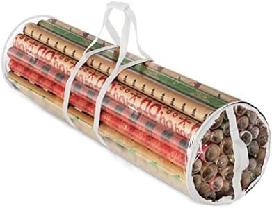ZOBER Wrapping Paper Storage Containers - 40 Inch Gift Wrapping Organizer Storage - Fits 25 Standard Rolls of Wrapping Paper - Waterproof