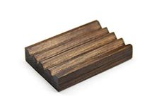 Brown Wooden Soap Dish - Soap Saver, Tray, Holder for Shower, Bathroom and Kitchen - Made in Canada (1 Pack Brown)