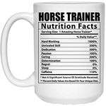 Lovesout Funny Horse Trainer Nutritional Facts Christmas 2024 Gifts White Coffee Mug 15oz