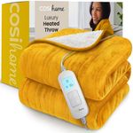 Cosi Home® Luxury Heated Throw - Electric Blanket - Extra Large Heated Blanket, Machine Washable Fleece & Sherpa with Digital Remote, Timer and 10 Heat Settings…