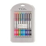 TUL Retractable Gel Pens, Bullet Point, 0.7 mm, Gray Barrel, Assorted Bright Ink Colors, Pack of 8